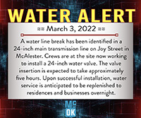 Water Outage Alert 3-3-22 citywide overnight website